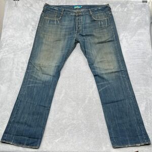Shmack Streetwear Straight Leg Jeans Size 40 Blue Mens‎ Baggy Y2K Hip Hop Denim